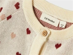 Lil Atelier turtledove heart strik cardigan